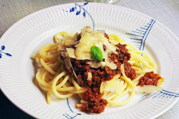 Opskrift på Spaghetti Bolognese